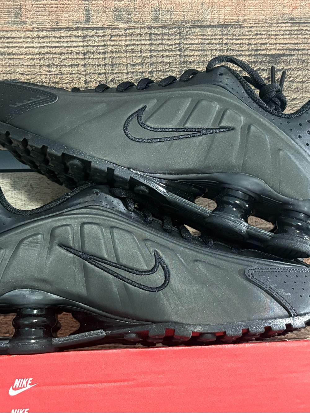 Nike kids Black Shox Running Shoes